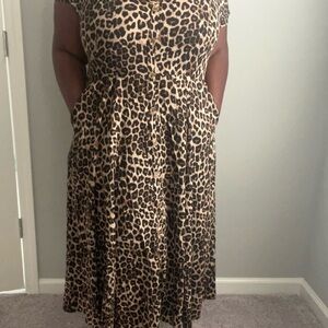 TORRID short sleeve leopard print dress